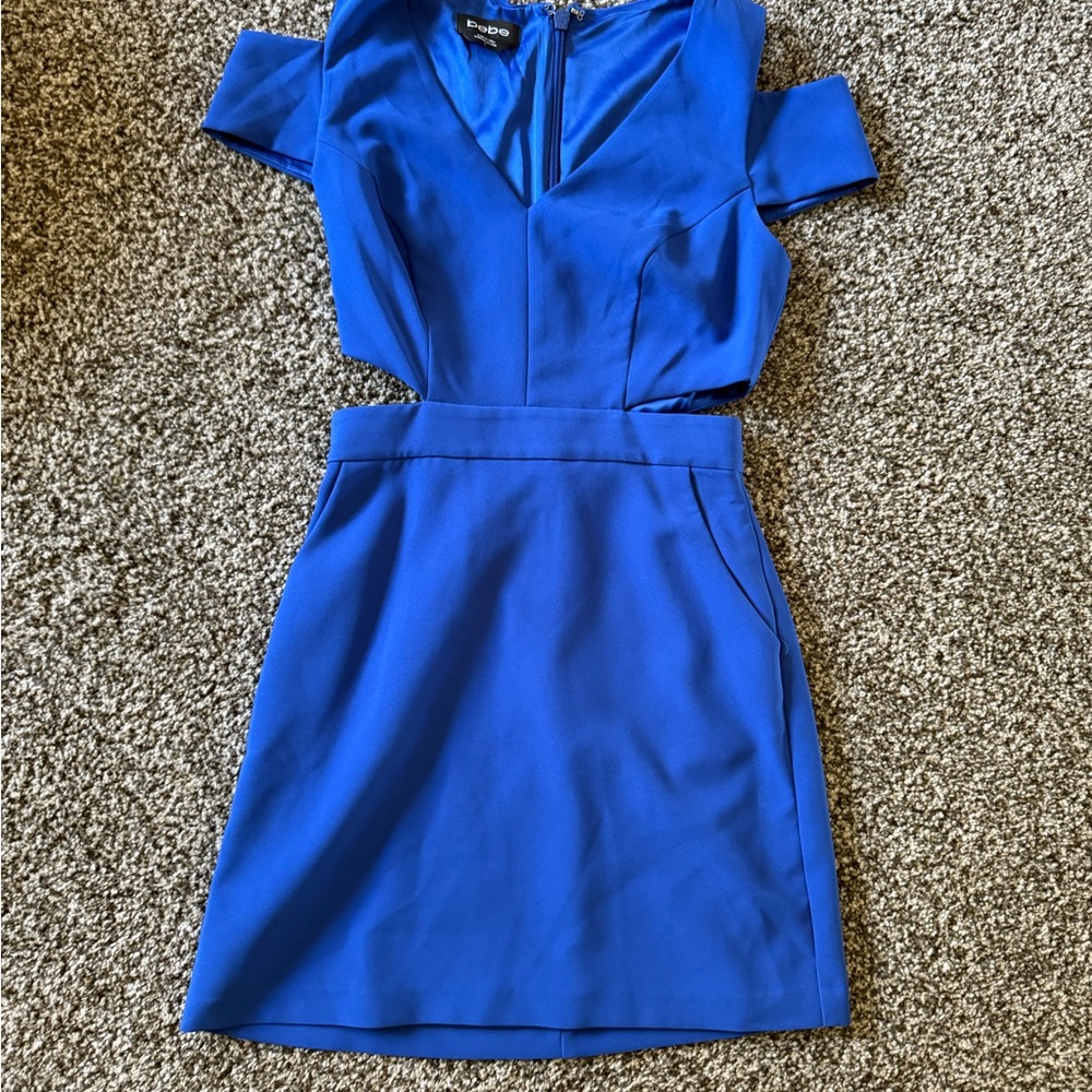 Bebe Blue Cutout Dress